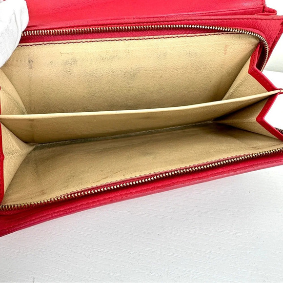 Bottega Veneta Red Intrecciato Woven Leather Wallet Authentic | Made in Italy - Picture 7 of 15